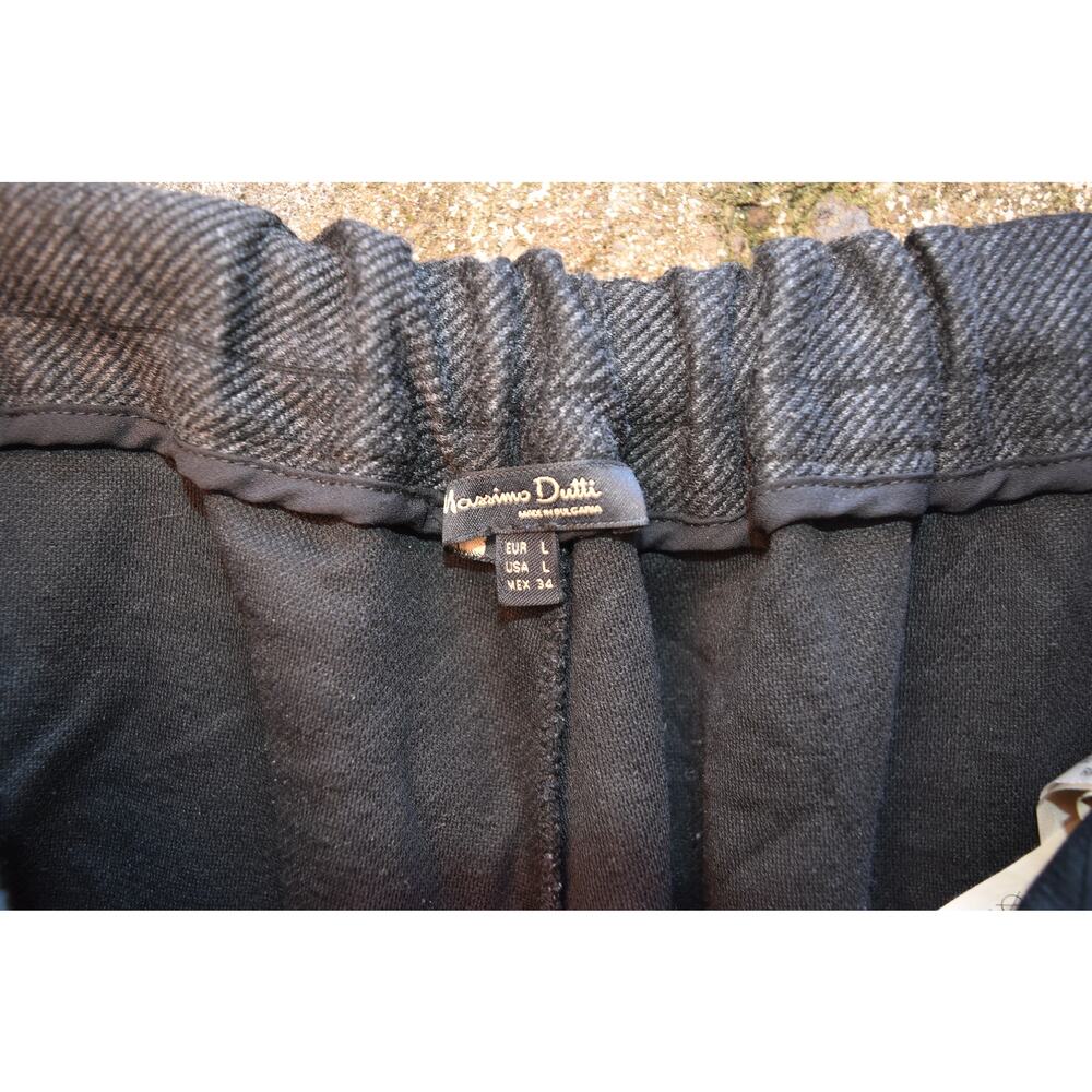 Massimo Dutti Charcoal Button-Front Trousers Size… - image 4